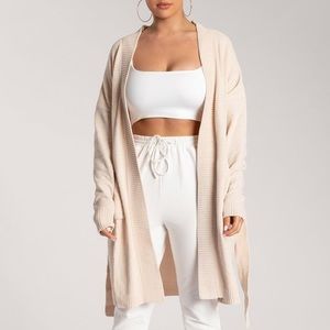 Meshki DELTA Long Chenille Cardigan - Cream